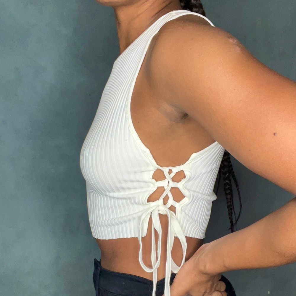 ZARA Tie crop top